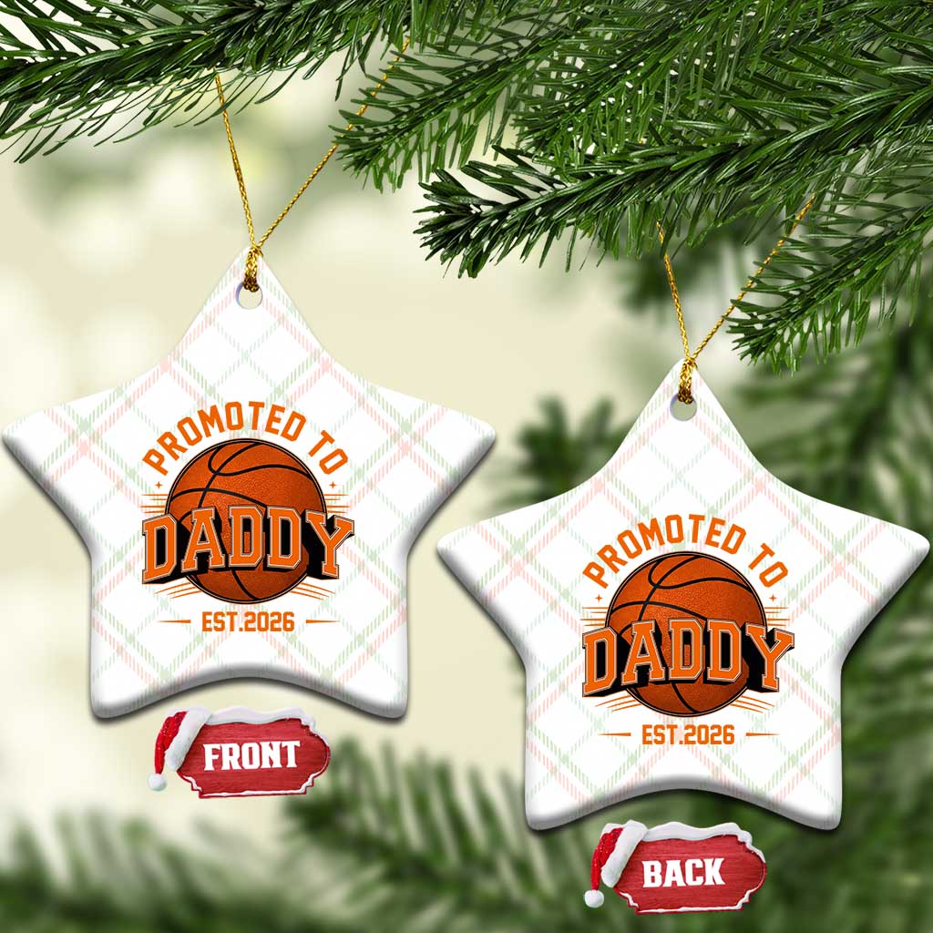 Personalized Basketball Daddy Ceramic Ornament Custom Number First Time Dad Pregnancy Announcement TS12 Print Your Wear