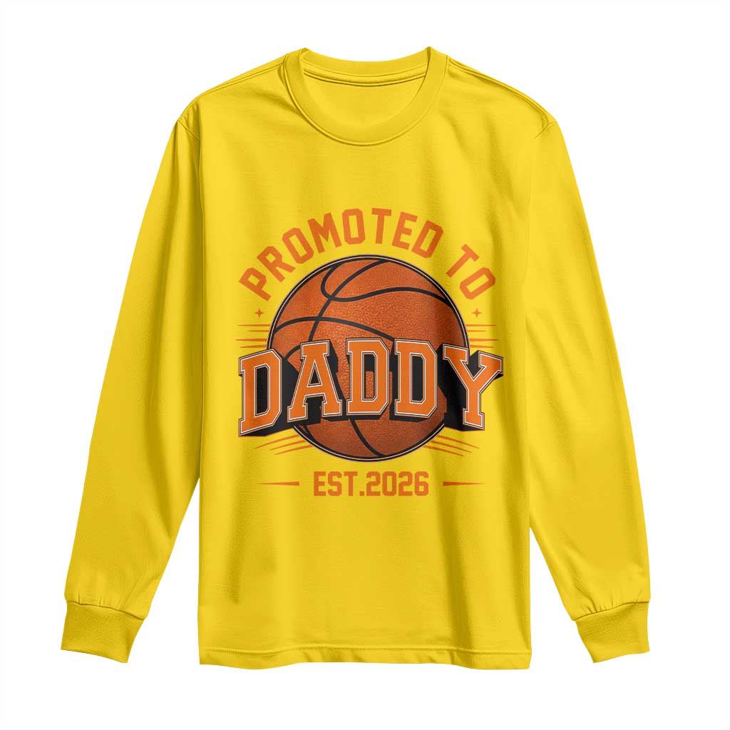 Personalized Basketball Daddy Long Sleeve Shirt Custom Number First Time Dad Pregnancy Announcement TS12 Daisy Print Your Wear