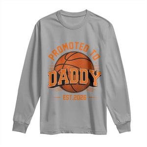 Personalized Basketball Daddy Long Sleeve Shirt Custom Number First Time Dad Pregnancy Announcement TS12 Sport Gray Print Your Wear