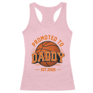 Personalized Basketball Daddy Racerback Tank Top Custom Number First Time Dad Pregnancy Announcement TS12 Light Pink Print Your Wear