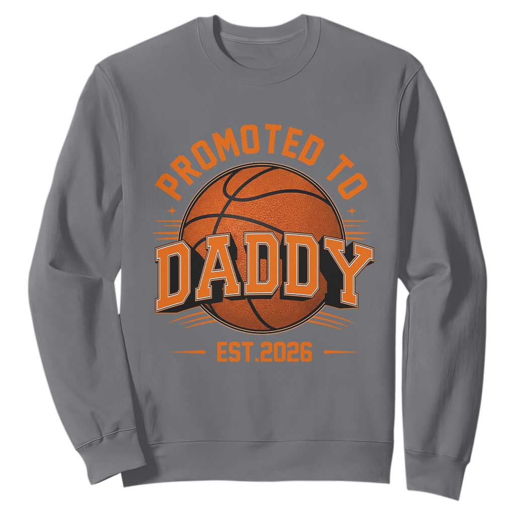 Personalized Basketball Daddy Sweatshirt Custom Number First Time Dad Pregnancy Announcement TS12 Charcoal Print Your Wear