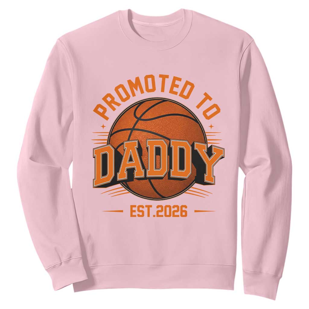 Personalized Basketball Daddy Sweatshirt Custom Number First Time Dad Pregnancy Announcement TS12 Light Pink Print Your Wear