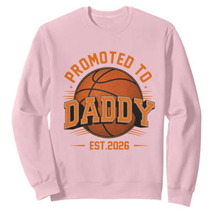 Personalized Basketball Daddy Sweatshirt Custom Number First Time Dad Pregnancy Announcement TS12 Light Pink Print Your Wear