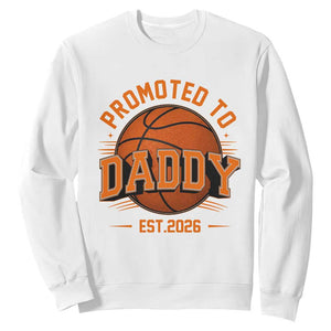 Personalized Basketball Daddy Sweatshirt Custom Number First Time Dad Pregnancy Announcement TS12 White Print Your Wear