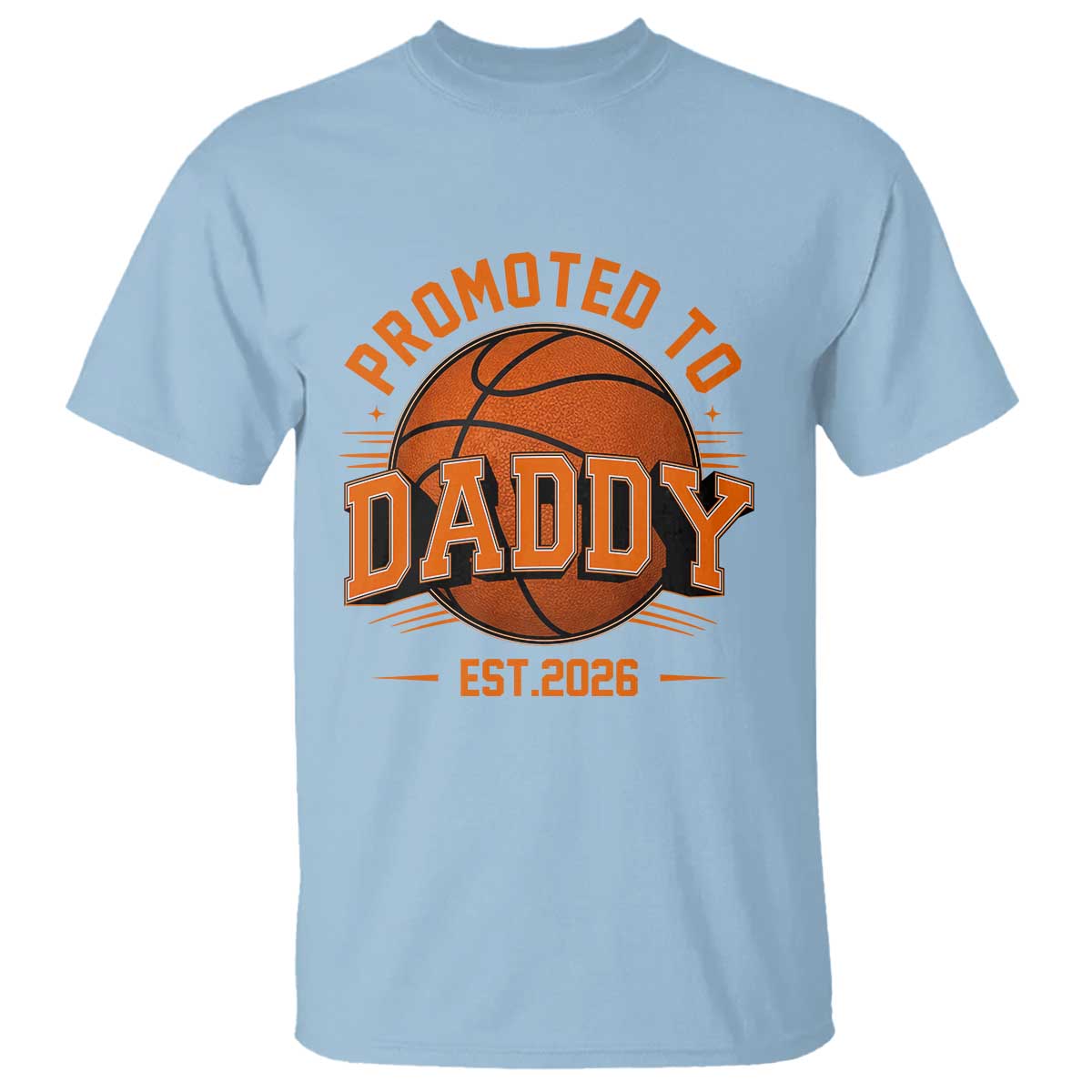 Personalized Basketball Daddy T Shirt Custom Number First Time Dad Pregnancy Announcement TS12 Light Blue Print Your Wear