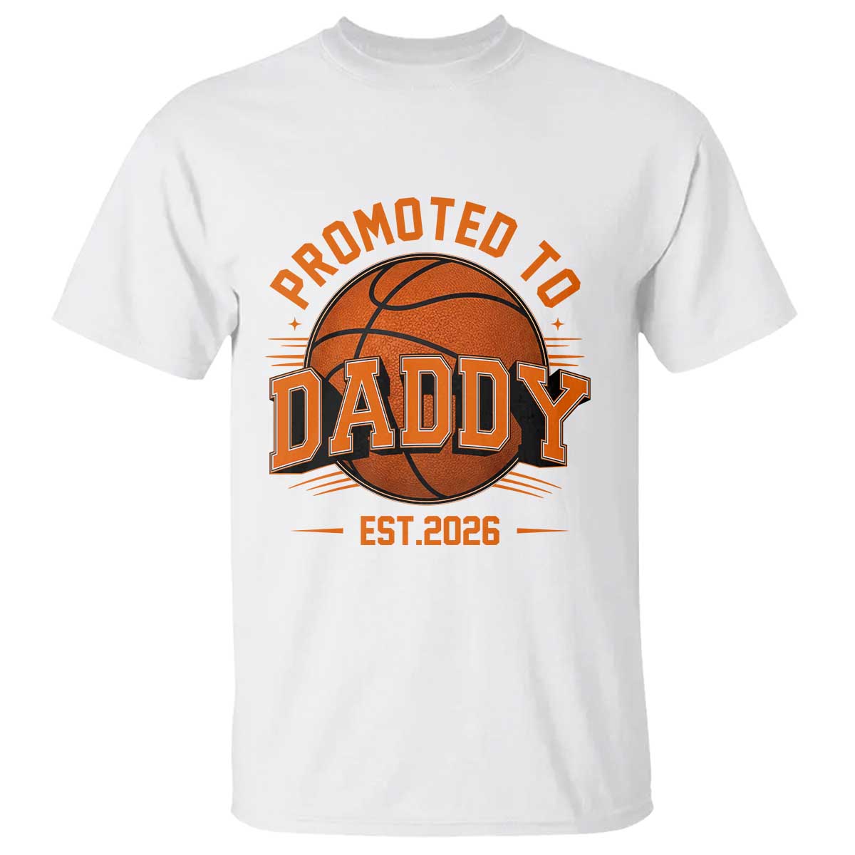 Personalized Basketball Daddy T Shirt Custom Number First Time Dad Pregnancy Announcement TS12 White Print Your Wear