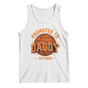 Personalized Basketball Daddy Tank Top Custom Number First Time Dad Pregnancy Announcement TS12 White Print Your Wear