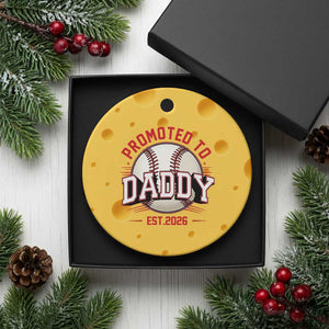 Promoted To Dad 2026 Baseball Ceramic Ornament First Time Father Sports Lover TS12 1pc Yellow Cheese Print Your Wear