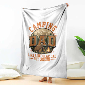 Camping Dad Like A Regular Dad But Cooler Throw Blanket Funny Fathers Day Gift TS12 Print Your Wear