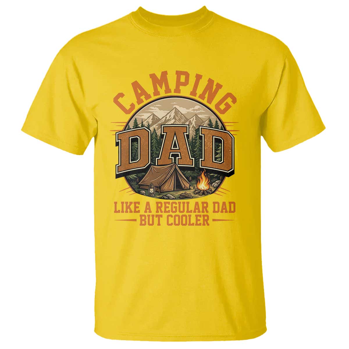 Camping Dad Like A Regular Dad But Cooler T Shirt Funny Fathers Day Gift TS12 Daisy Print Your Wear