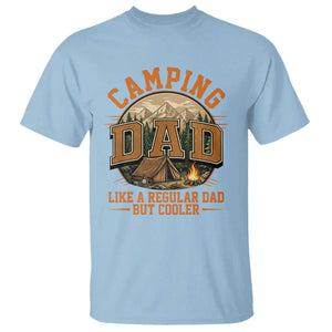 Camping Dad Like A Regular Dad But Cooler T Shirt Funny Fathers Day Gift TS12 Light Blue Print Your Wear