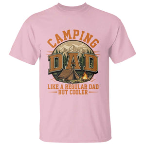 Camping Dad Like A Regular Dad But Cooler T Shirt Funny Fathers Day Gift TS12 Light Pink Print Your Wear