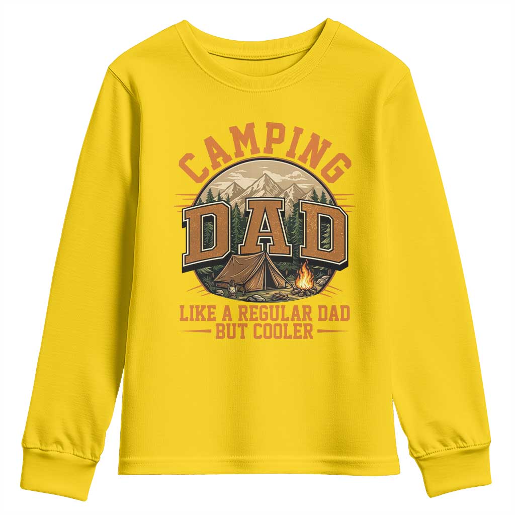 Camping Dad Like A Regular Dad But Cooler Youth Sweatshirt Funny Fathers Day Gift TS12 Daisy Print Your Wear