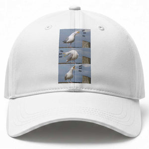 Funny Seagull Papa Baseball Cap Fathers Day Gift Ocean Life Dad Graphic TS12 Print Your Wear