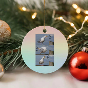 Funny Seagull Papa Ceramic Ornament Fathers Day Gift Ocean Life Dad Graphic TS12 1pc Pastel Print Your Wear