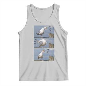 Funny Seagull Papa Tank Top Fathers Day Gift Ocean Life Dad Graphic TS12 Ash Print Your Wear