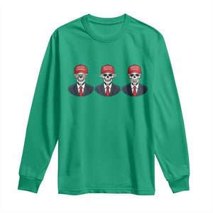 Skeleton See No Crimes Hear No Truth Long Sleeve Shirt Funny Political Satire TS12 Irish Green Print Your Wear