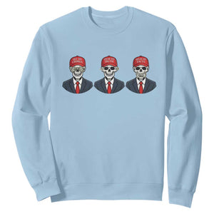 Skeleton See No Crimes Hear No Truth Sweatshirt Funny Political Satire TS12 Light Blue Print Your Wear