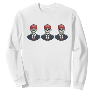 Skeleton See No Crimes Hear No Truth Sweatshirt Funny Political Satire TS12 White Print Your Wear