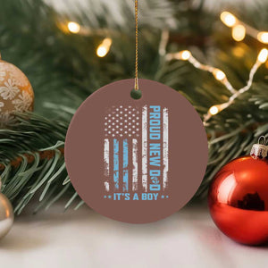 Proud New Dad Its A Boy Ceramic Ornament Patriotic First Fathers Day Gift TS12 1pc Mocha Print Your Wear