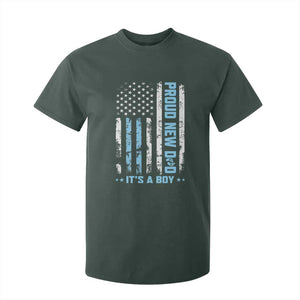 Proud New Dad Its A Boy T Shirt For Kid Patriotic First Fathers Day Gift TS12 Dark Forest Green Print Your Wear