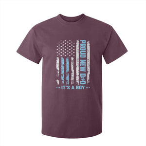 Proud New Dad Its A Boy T Shirt For Kid Patriotic First Fathers Day Gift TS12 Maroon Print Your Wear