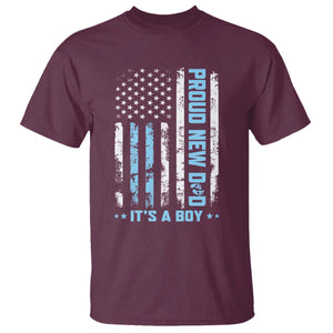 Proud New Dad Its A Boy T Shirt Patriotic First Fathers Day Gift TS12 Maroon Print Your Wear