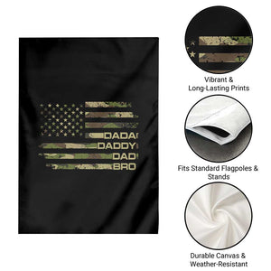 Dada Daddy Dad Bro Camo American Flag Garden Flag Patriotic Fathers Day Gift TS12 Print Your Wear