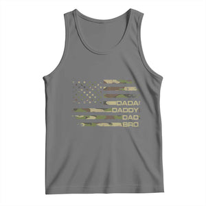 Dada Daddy Dad Bro Camo American Flag Tank Top Patriotic Fathers Day Gift TS12 Black Heather Print Your Wear