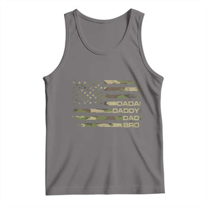 Dada Daddy Dad Bro Camo American Flag Tank Top Patriotic Fathers Day Gift TS12 Deep Heather Print Your Wear