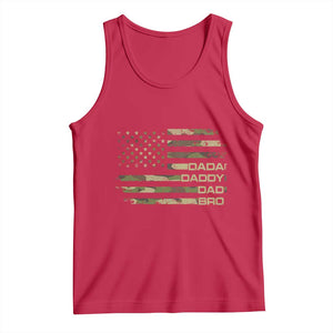 Dada Daddy Dad Bro Camo American Flag Tank Top Patriotic Fathers Day Gift TS12 Red Print Your Wear