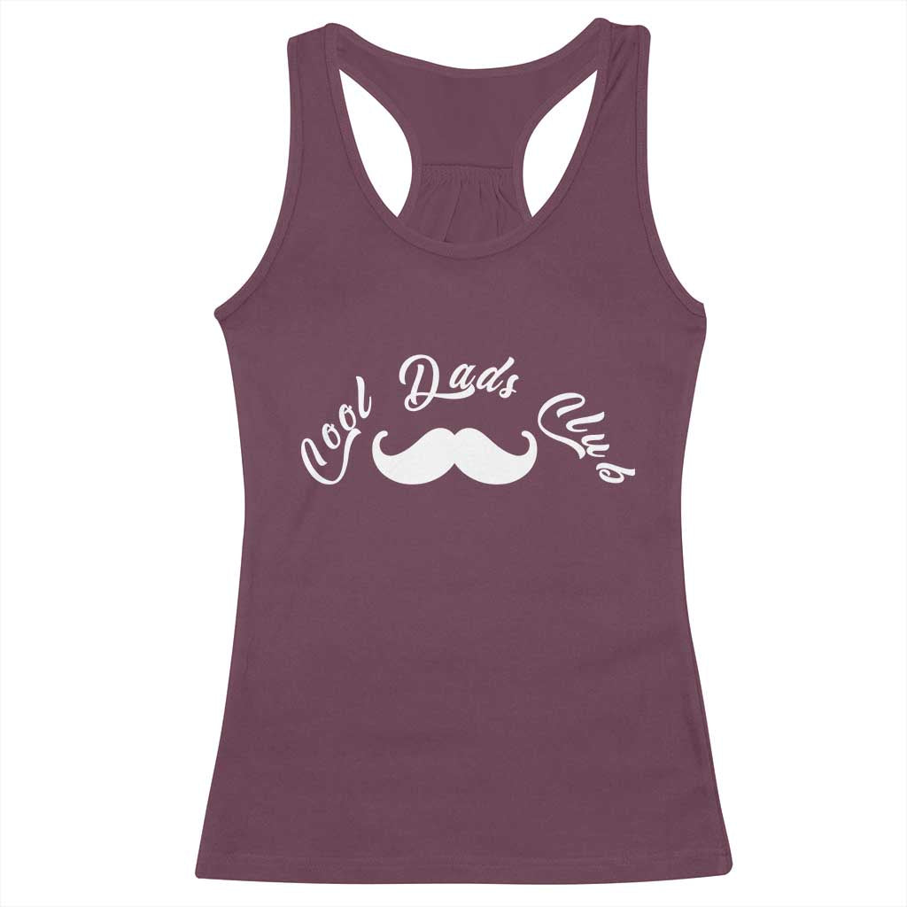 Cool Dad Club Racerback Tank Top Coolest Dad Ever Birthday Gift TS12 Maroon Print Your Wear
