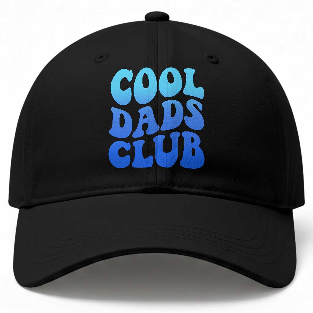 Cool Dads Club Blue Typography Baseball Cap Fathers Day Gift TS12 Print Your Wear