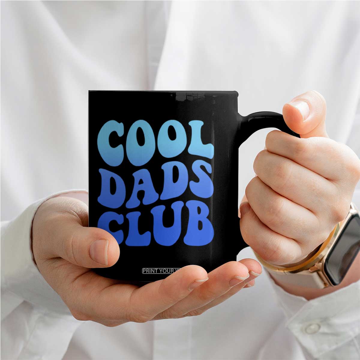 Cool Dads Club Blue Typography Coffee Mug Fathers Day Gift TS12 Print Your Wear