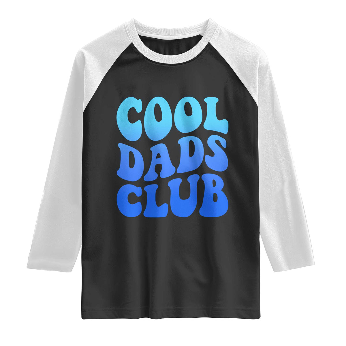 Cool Dads Club Blue Typography Raglan Shirt Fathers Day Gift TS12 Black White Print Your Wear