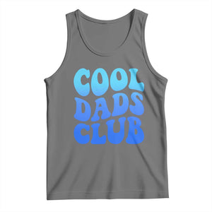 Cool Dads Club Blue Typography Tank Top Fathers Day Gift TS12 Black Heather Print Your Wear