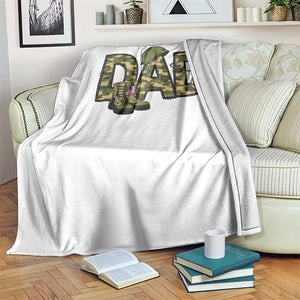 Proud Army Dad USA Flag Camo Throw Blanket Fathers Day Gift TS12 Print Your Wear