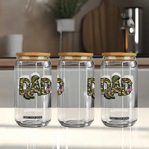 Proud Army Dad USA Flag Camo Glass Can Fathers Day Gift TS12 Print Your Wear