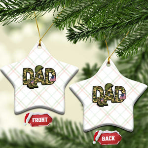 Proud Army Dad USA Flag Camo Ceramic Ornament Fathers Day Gift TS12 Print Your Wear