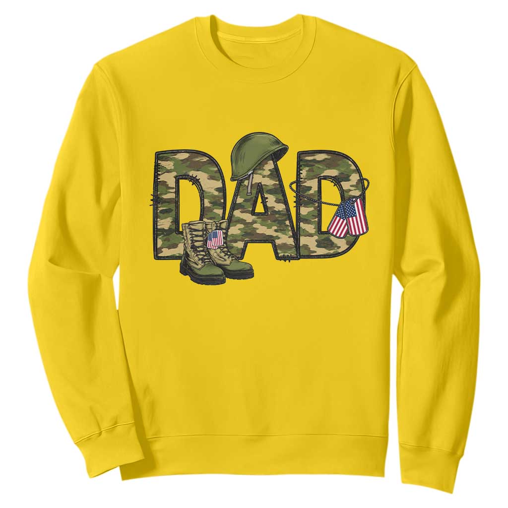 Proud Army Dad USA Flag Camo Sweatshirt Fathers Day Gift TS12 Daisy Print Your Wear