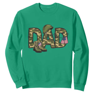 Proud Army Dad USA Flag Camo Sweatshirt Fathers Day Gift TS12 Irish Green Print Your Wear