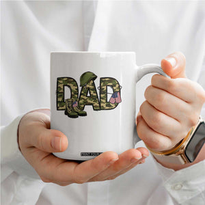 Proud Army Dad USA Flag Camo Coffee Mug Fathers Day Gift TS12 Print Your Wear