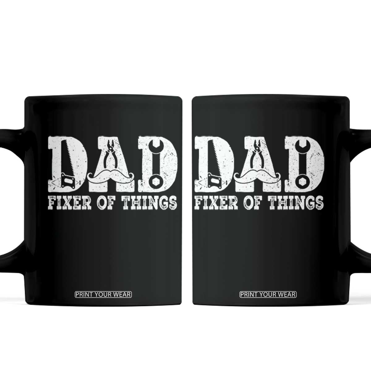 Handyman Dad Fixer Of Everything Coffee Mug Funny Garage Papa TS12 Black Print Your Wear