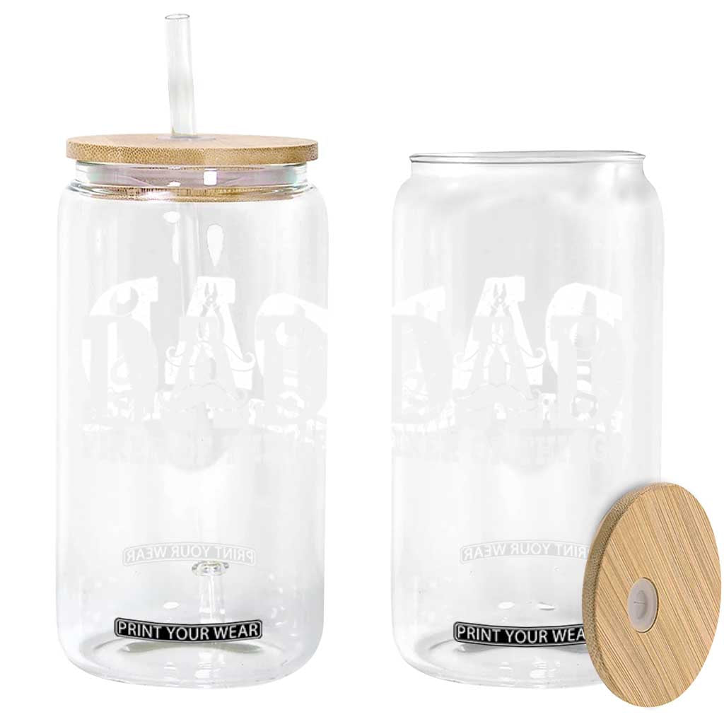 Handyman Dad Fixer Of Everything Glass Can Funny Garage Papa TS12 Print Your Wear