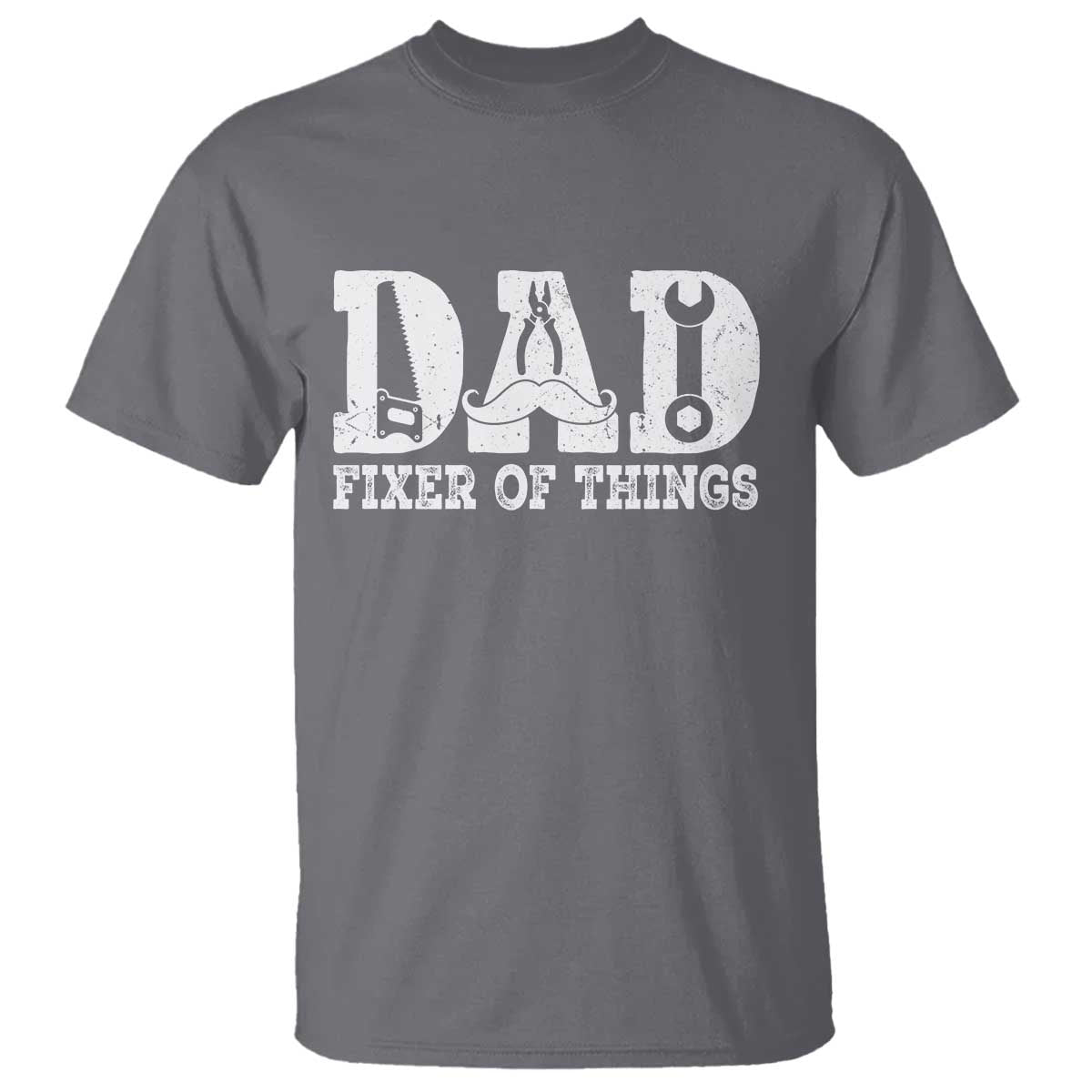 Handyman Dad Fixer Of Everything T Shirt Funny Garage Papa TS12 Charcoal Print Your Wear