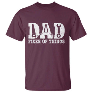 Handyman Dad Fixer Of Everything T Shirt Funny Garage Papa TS12 Maroon Print Your Wear