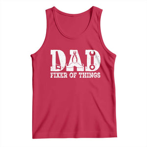 Handyman Dad Fixer Of Everything Tank Top Funny Garage Papa TS12 Red Print Your Wear