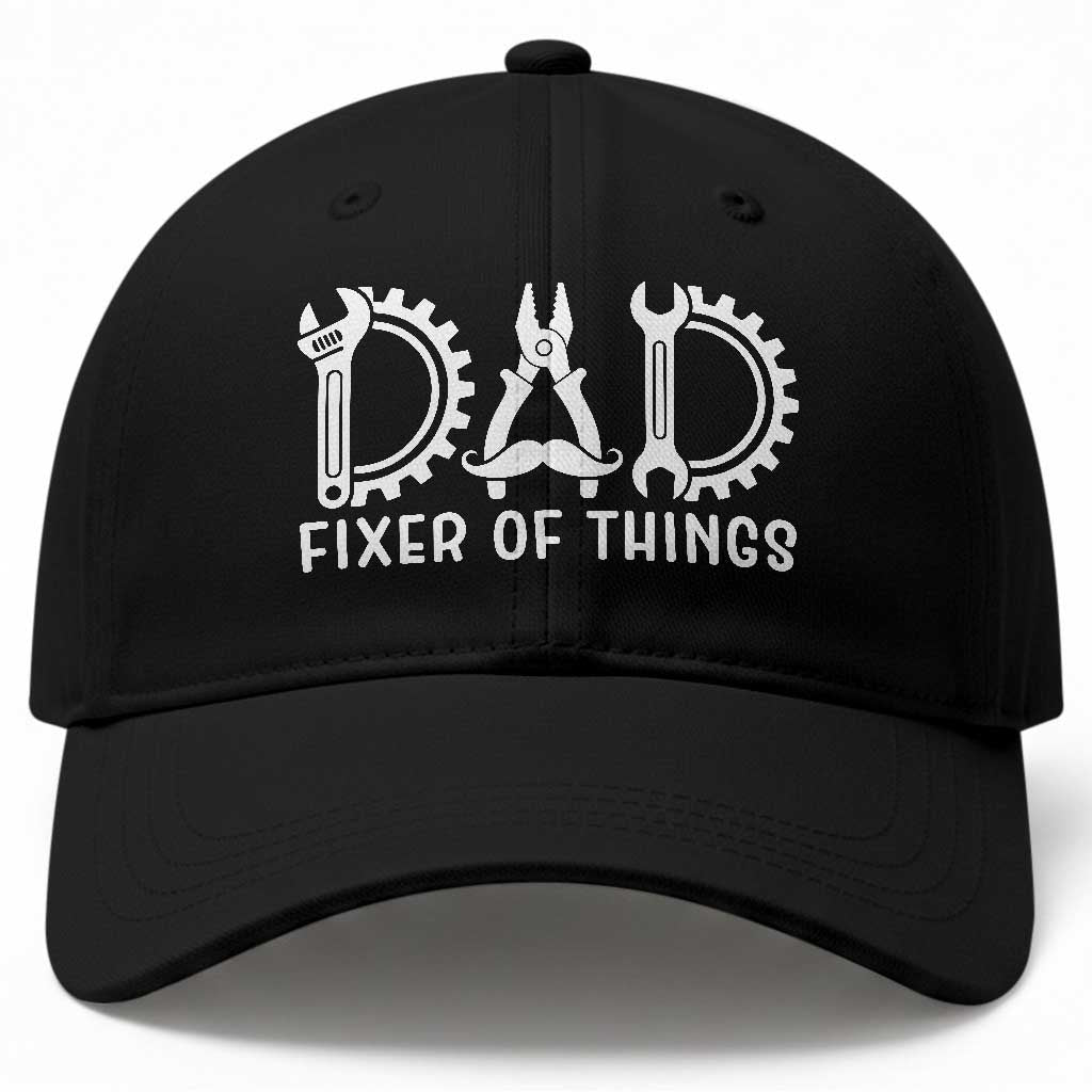 Dad Fixer Of Everything Garage Life Baseball Cap Auto Mechanic Fathers Day Gift TS12 Print Your Wear