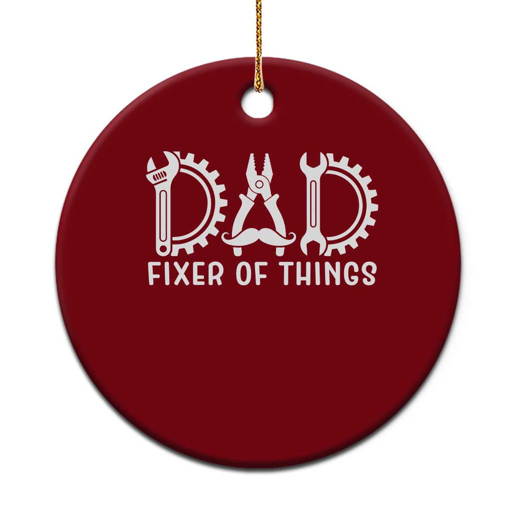 Dad Fixer Of Everything Garage Life Ceramic Ornament Auto Mechanic Fathers Day Gift TS12 1pc Red Print Your Wear