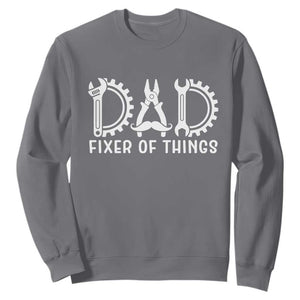 Dad Fixer Of Everything Garage Life Sweatshirt Auto Mechanic Fathers Day Gift TS12 Charcoal Print Your Wear